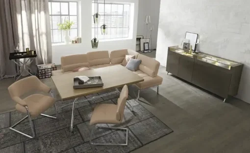 JOOP! Eckbank  Leder Loft | Hellbraun | Möbel Höffner