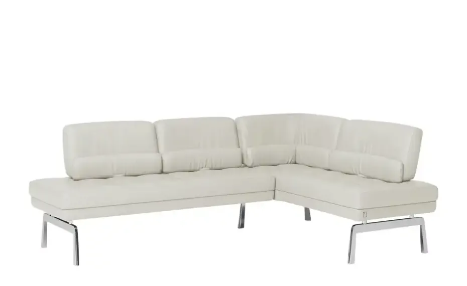 JOOP! Eckbank Leder Loft | Silbergrau | Möbel Höffner