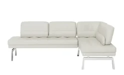 JOOP! Eckbank Leder Loft | Silbergrau | Möbel Höffner