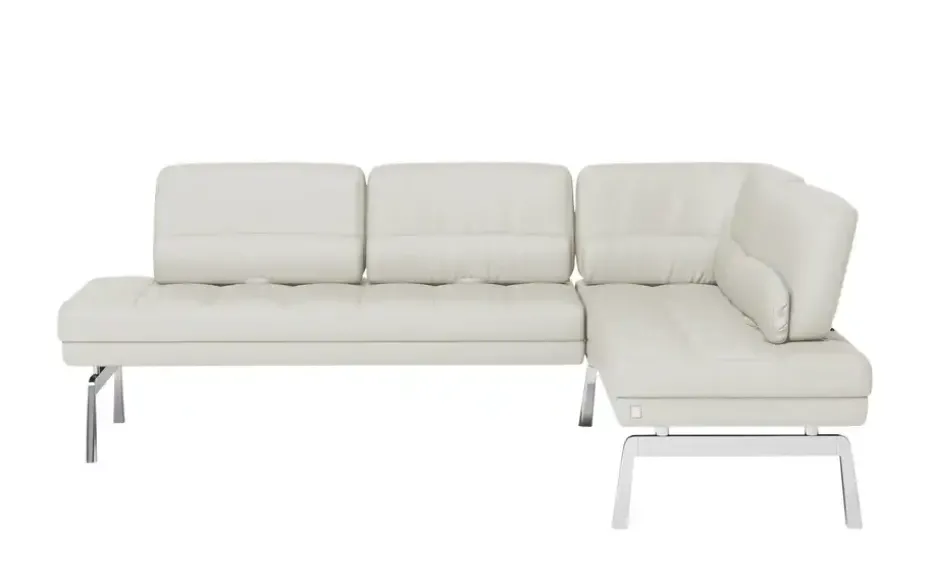 JOOP! Eckbank Leder Loft | Silbergrau | Möbel Höffner