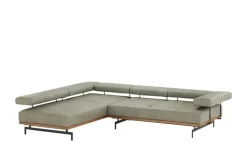 JOOP! Ecksofa Leder 24/7 8106 | Grau, links | Höffner