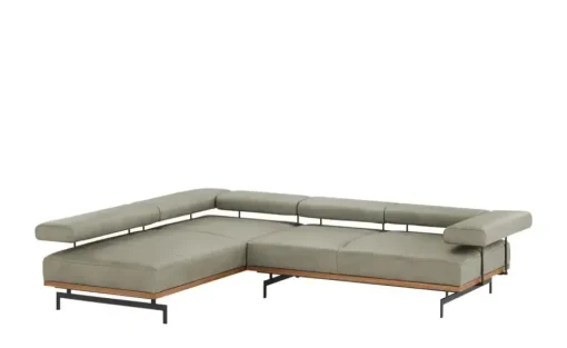JOOP! Ecksofa Leder 24/7 8106 | Grau, links | Höffner