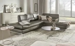 JOOP! Ecksofa Leder Loft 8108 | Steingrau, rechts