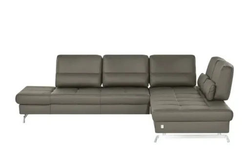 JOOP! Ecksofa Leder Loft 8108 | Steingrau, rechts