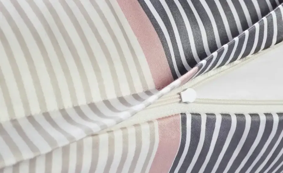 JOOP! Mako-Satin Bettwäsche Cornflower Stripe   | Rosa, Grau