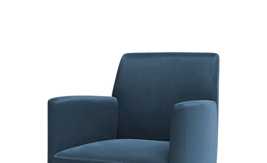 JOOP! Samt-Schwingstuhl Swing | Blau, Armlehne