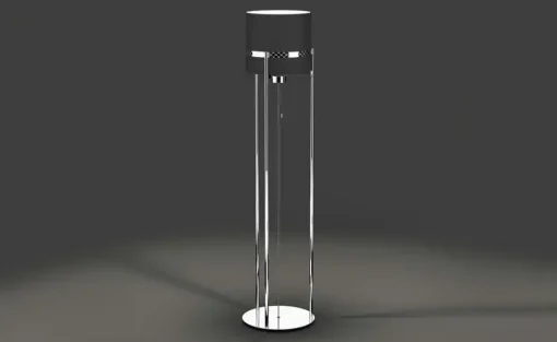 JOOP! Stehleuchte 1-flammig Textil Round Lights Chrome