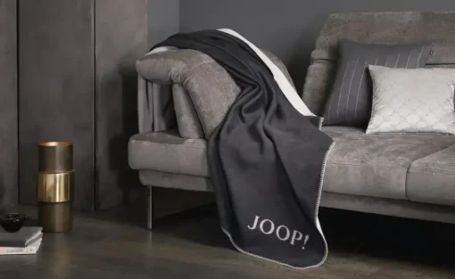 JOOP! Wohndecke JOOP! Uni-Doubleface | Anthrazit, Hellgrau