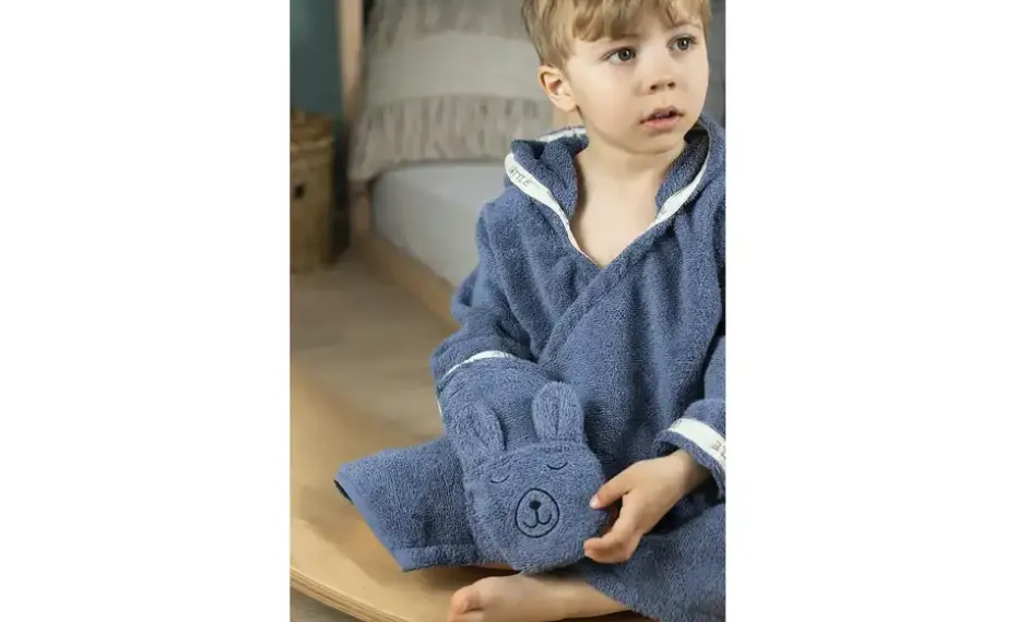 Kapuzenbadetuch Bär | Blau | Möbel Höffner