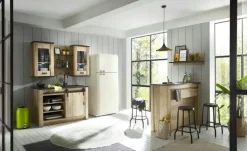 Küche mit Theke Set 6-teilig Soft Close  Sherwood