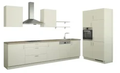 Küchenzeile ohne Elektrogeräte Usedom | Creme, Ausführung rechts