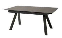 Keramiktisch ausziehbar Quinn | Anthrazit, Schwarz, matt, lackiert