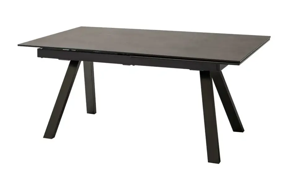 Keramiktisch ausziehbar Quinn | Anthrazit, Schwarz, matt, lackiert