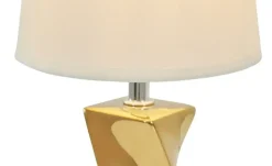 Keramik-Tischleuchte, 1-flammig, goldfarben ´klein´ | Goldfarben, lackiert