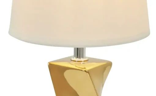 Keramik-Tischleuchte, 1-flammig, goldfarben ´klein´ | Goldfarben, lackiert