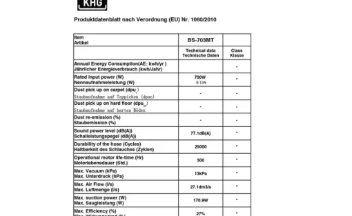 KHG Bodenstaubsauger BS-703MT | Möbel Höffner