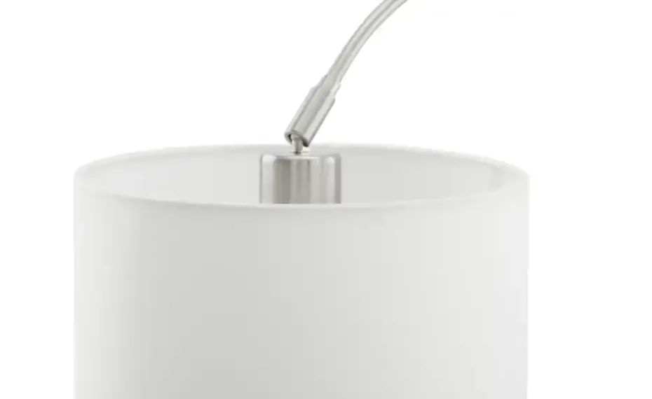 KHG Bogenleuchte, 1-flammig, Stoffschirm weiß | Höffner