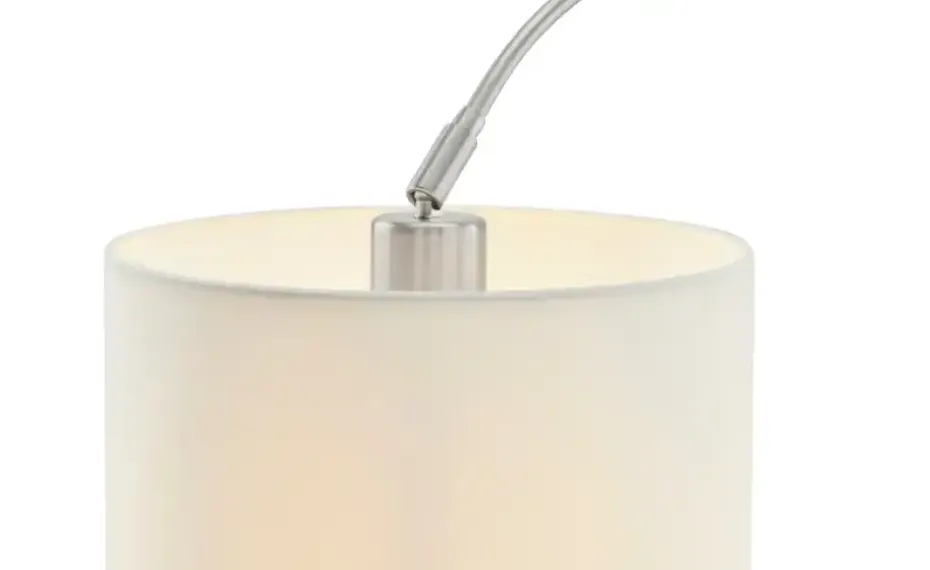 KHG Bogenleuchte, 1-flammig, Stoffschirm weiß | Höffner