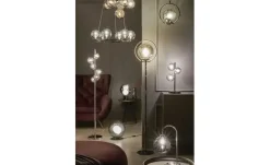 KHG Deckenleuchte, 6-flammig, chrom / Rauchglas