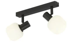 KHG Deckenstrahler, 2-flammig, schwarz/goldfarben | 2