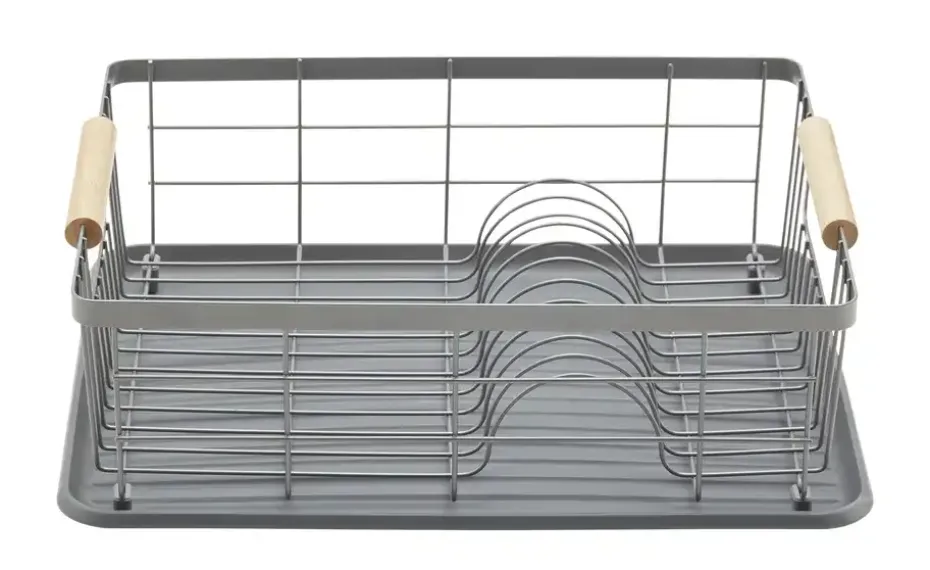 KHG Geschirrabtropfständer | Mit Holzgriffen | Höffner