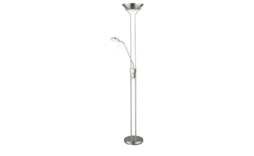 KHG LED-Deckenfluter | silberfarben, Weiß, matt