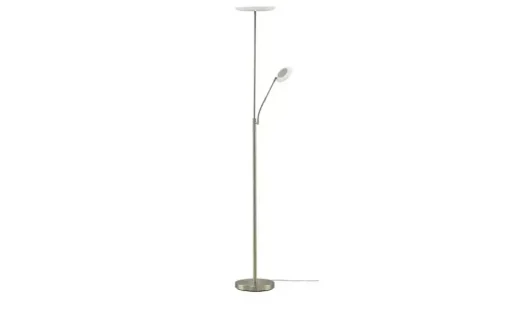 KHG LED-Deckenfluter, 2-flammig, Nickel-matt | edelstahlfarben, matt