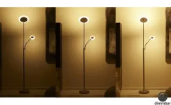 KHG LED-Deckenfluter, 2-flammig, Nickel-matt | edelstahlfarben, matt