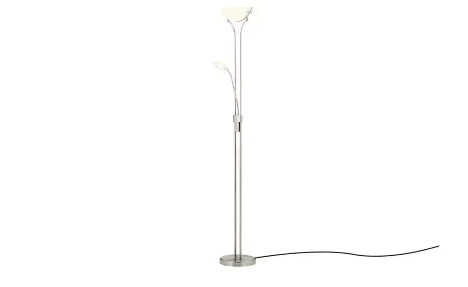 KHG LED-Deckenfluter, 2-flammig | matt, edelstahlfarben, silberfarben