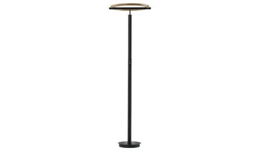 KHG LED-Deckenfluter, 2-flammig, anthrazit / Eiche