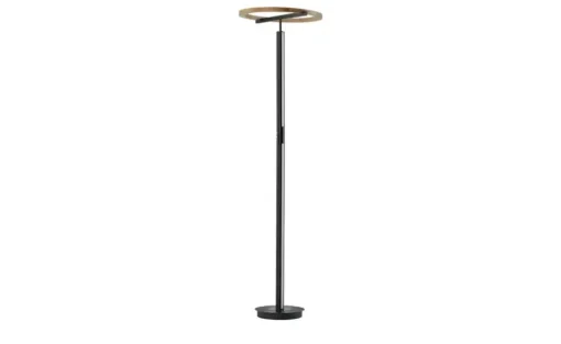 KHG LED-Deckenfluter, 2-flammig, anthrazit / Eiche