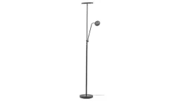 KHG LED-Deckenfluter, 2-flammig, schwarz | Schwarz, matt