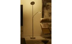 KHG LED-Deckenfluter, 2-flammig, Nickel-matt | edelstahlfarben, matt