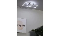 KHG LED-Deckenleuchte, chrom, ´rechteckig´ mit Fernbedienung