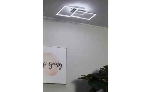 KHG LED-Deckenleuchte, chrom, ´rechteckig´ mit Fernbedienung