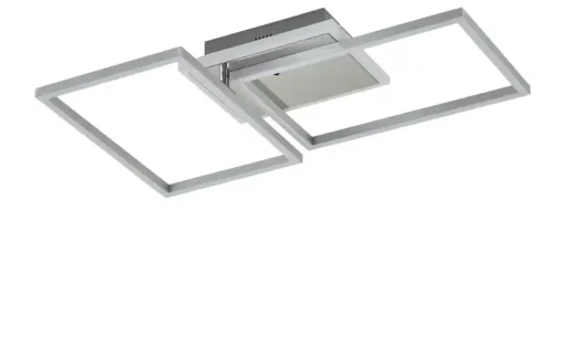 KHG LED-Deckenleuchte, chrom, ´rechteckig´ mit Fernbedienung