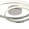 KHG LED-Deckenleuchte, Chrom, gedreht | Möbel Höffner