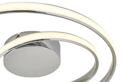 KHG LED-Deckenleuchte, Chrom, gedreht | Möbel Höffner