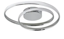 KHG LED-Deckenleuchte, Chrom, gedreht | Möbel Höffner