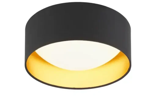 KHG LED-Deckenleuchte, 1-flammig, schwarz/goldfarben