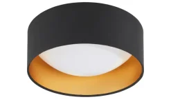 KHG LED-Deckenleuchte, 1-flammig, schwarz/goldfarben