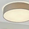 KHG LED-Deckenleuchte, 1-flammig, Stoffschirm grau | Grau