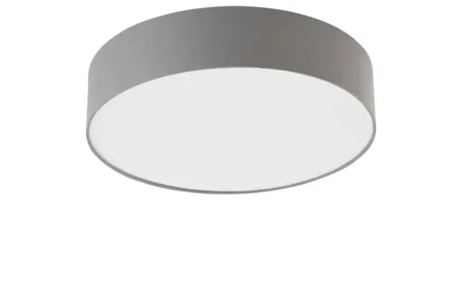 KHG LED-Deckenleuchte, 1-flammig, Stoffschirm grau | Grau
