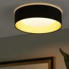KHG LED-Deckenleuchte, 1-flammig, schwarz/goldfarben