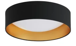 KHG LED-Deckenleuchte, 1-flammig, schwarz/goldfarben
