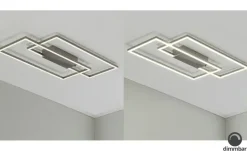 KHG LED-Deckenleuchte, 2-flammig, alufarben | Höffner