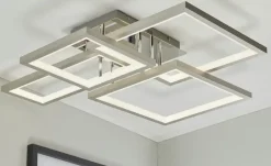 KHG LED-Deckenleuchte, 4-flammig, chrom, ´eckig´
