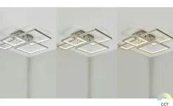 KHG LED-Deckenleuchte, 4-flammig, chrom, ´eckig´