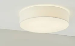 KHG LED-Deckenleuchte, 1-flammig, Stoffschirm weiß | Weiß