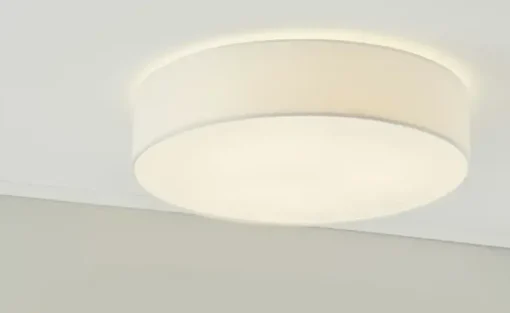 KHG LED-Deckenleuchte, 1-flammig, Stoffschirm weiß | Weiß
